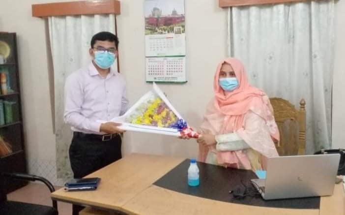 নির্বাহী ম্যাজিস্ট্রেটকে মতলব ইউএনওর শুভেচ্ছা