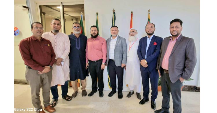 রিয়াদে ভারপ্রাপ্ত রাষ্ট্রদূতের সঙ্গে টোয়াব প্রতিনিধিদের শুভেচ্ছা বিনিময়