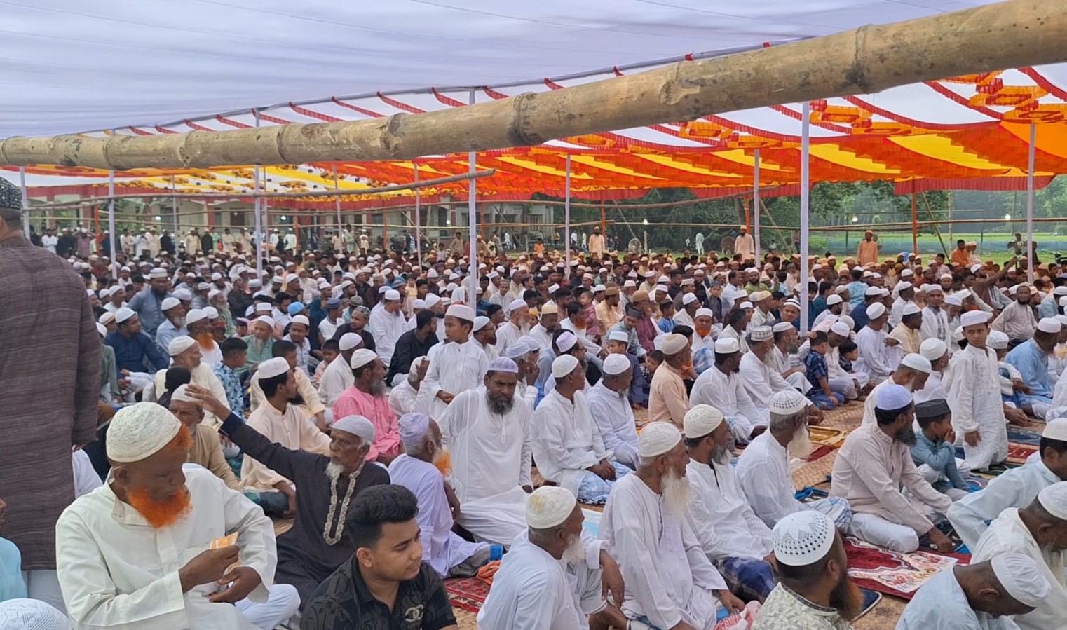 বাকিলা কেন্দ্রীয় ঈদগাহ প্রতিষ্ঠার প্রথম জামায়াতে ৫ হাজার মুসল্লির নামাজ আদায়