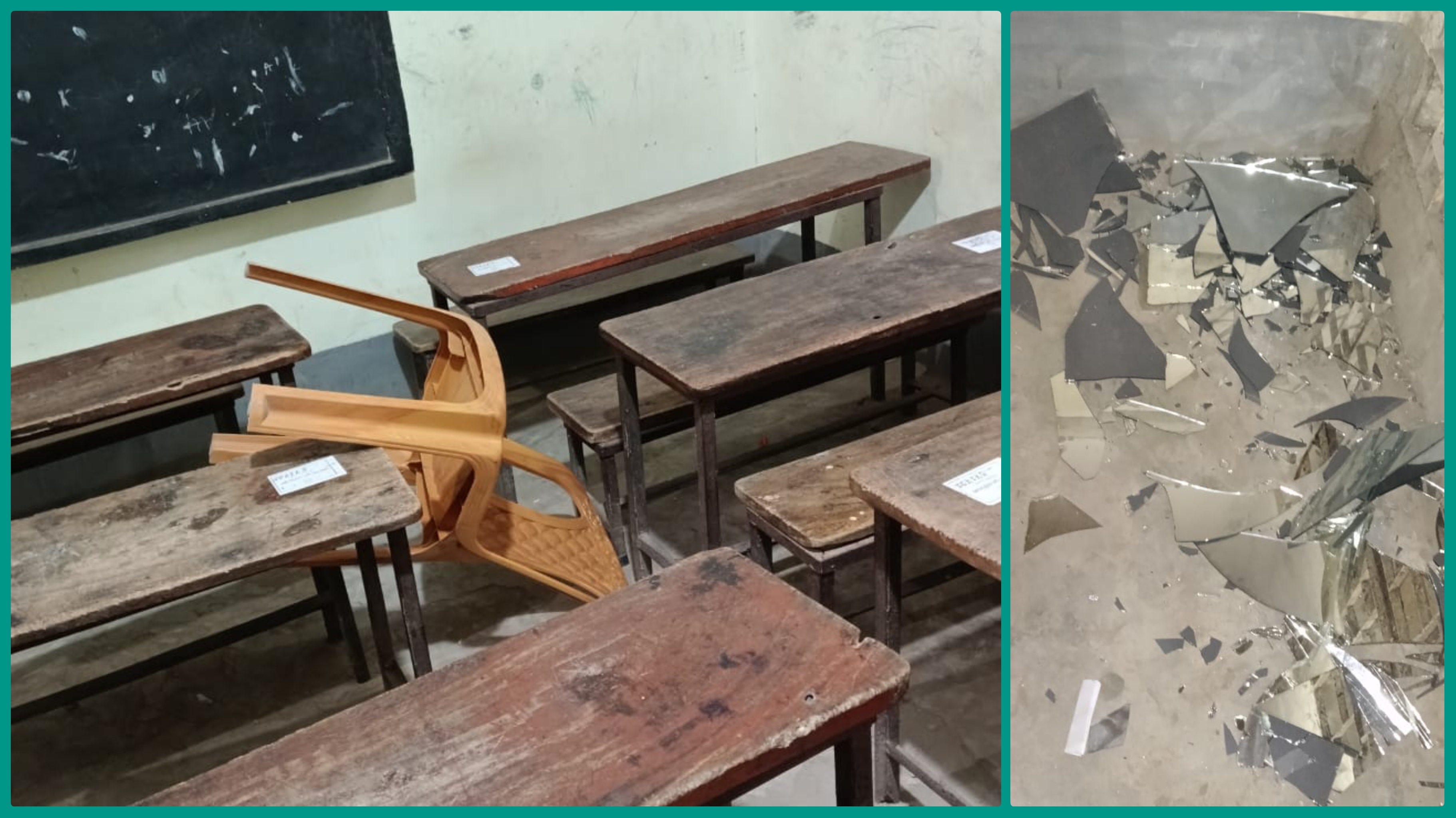 পরীক্ষা খারাপ হওয়ায় পরীক্ষা কেন্দ্রে ভাংচুর