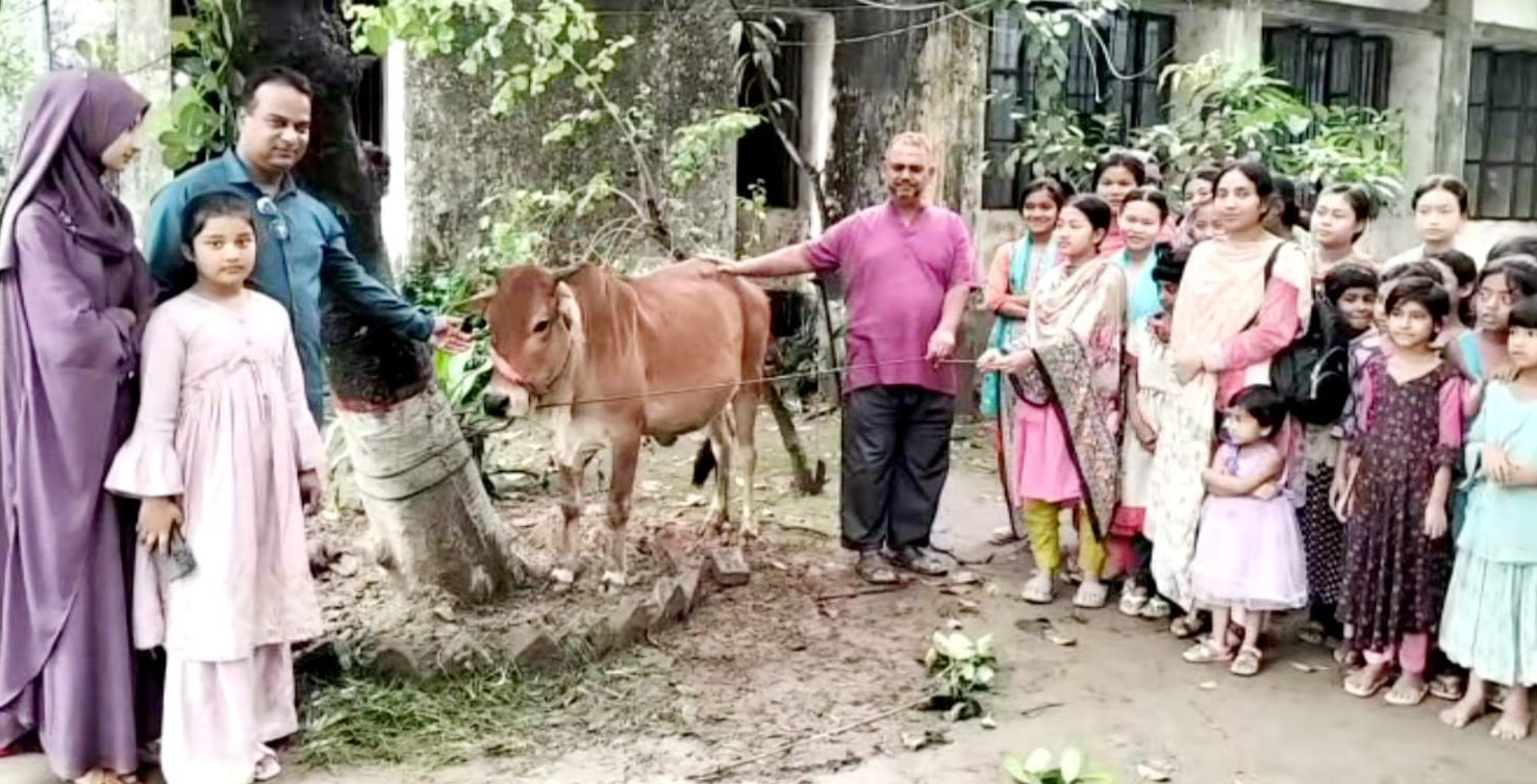 কুমিল্লার সংরাইশ সরকারি শিশু পরিবারে দৃষ্টান্ত ফাউন্ডেশনের গরু উপহার