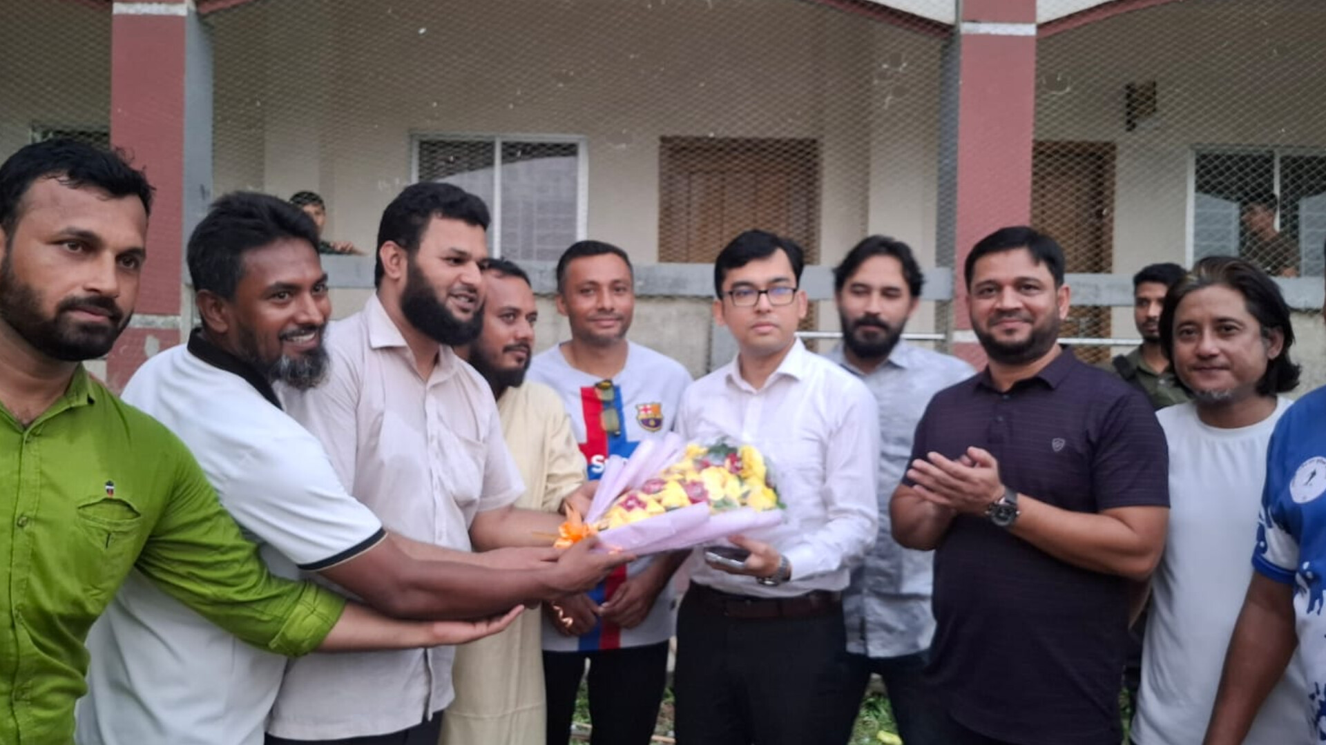 ডিসি কাপ ফুটবলের ফাইনালের প্রস্তুতি পর্যবেক্ষণ ফরিদগঞ্জের ইউএনও’র