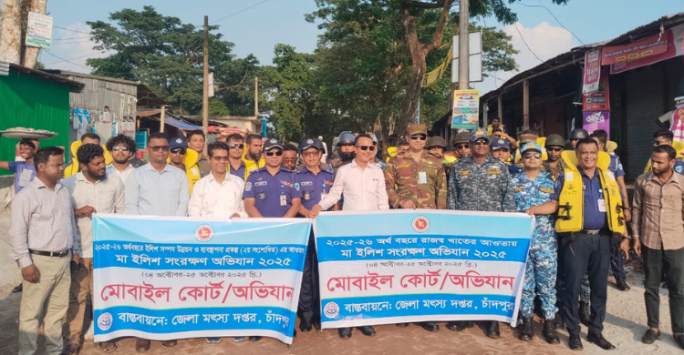 মেঘনায় জেলা প্রশাসকের নেতৃত্বে টাস্কফোর্সের অভিযানে সেনাবাহিনীর অংশগ্রহণ