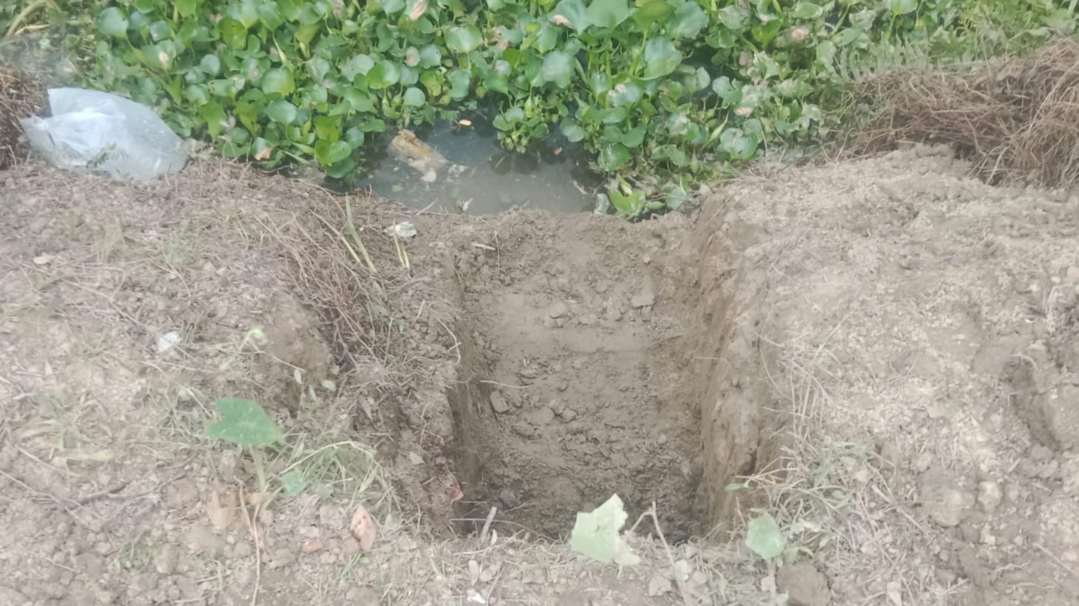 ঘাসিপুরে সরকারি রাস্তা কেটে মাছের ঝিলে পানি প্রবেশের চেষ্টা