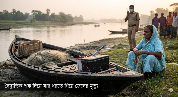 বৈদ্যুতিক শক দিয়ে মাছ ধরতে গিয়ে জেলের মৃত্যু