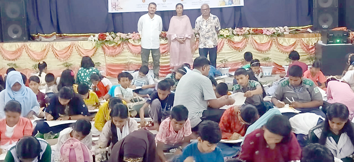 জেলা শিল্পকলা একাডেমিতে শিশু-কিশোর চিত্রাঙ্কন প্রতিযোগিতা