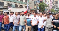 ঢাকার ছাত্র সমাবেশে যোগ দিয়েছে চাঁদপুর জেলা ছাত্রদল