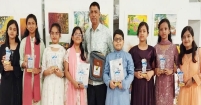 নেপালে চিত্র প্রদর্শনীর পর ঢাকায় পুরস্কৃত ‘রঙের চারু’র ৮ খুদে শিল্পী