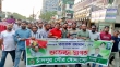 প্রধানমন্ত্রীর আগমনে চাঁদপুর পৌর স্বেচ্ছাসেবক দলের স্বাগত মিছিল