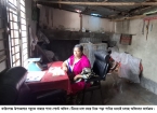 টিনের চালের ছিদ্র দিয়ে গড়িয়ে পড়া পানির মধ্যেই চলছে গল্লাক শাখা পোস্ট অফিসের কার্যক্রম