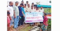 এবার  ডাকাতিয়ায় মাছের পোনা অবমুক্ত করলো শাহরাস্তি প্রেস ক্লাব