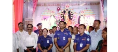 চাঁদপুরে দুর্গাপূজার নিরাপত্তা পরিদর্শনে অতিরিক্ত ডিআইজি নাজিমুল হক