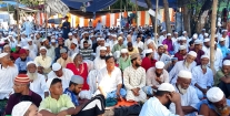 মেঘনা পাড়ে জেলা ইজতেমা : জুমায় মুসল্লির ঢল