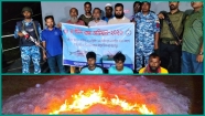 হাইমচরে টাস্কফোর্সের অভিযানে ১ লাখ মিটার কারেন্ট জাল জব্দ, ৩ জেলের কারাদণ্ড ও ১৬ এতিমখানায় মাছ বিতরণ