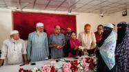 মতলব উত্তরে প্রাকৃতিক দুর্যোগে ক্ষতিগ্রস্ত ও অসহায় পরিবারের মাঝে চেক বিতরণ