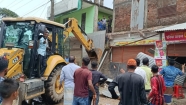 শাহরাস্তিতে সড়কের দুপাশে তিন শতাধিক অবৈধ স্থাপনা উচ্ছেদ