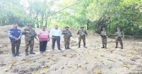 শ্রীমঙ্গলে অবৈধভাবে উত্তোলিত বালু জব্দ