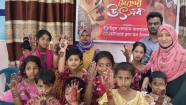 মেহেদী উৎসবে মুখরিত শিশুরা