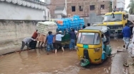 নারায়ণপুর-পেন্নাই সড়কের বেহাল অবস্থা : ঝুঁকি নিয়ে চলছে যানবাহন