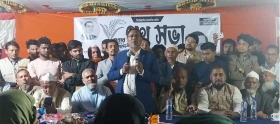 শাহরাস্তি পৌরসভার ১১ নং ওয়ার্ডে ধানের শীষের প্রার্থী ইঞ্জিনিয়ার মমিনুল হকের পথসভা